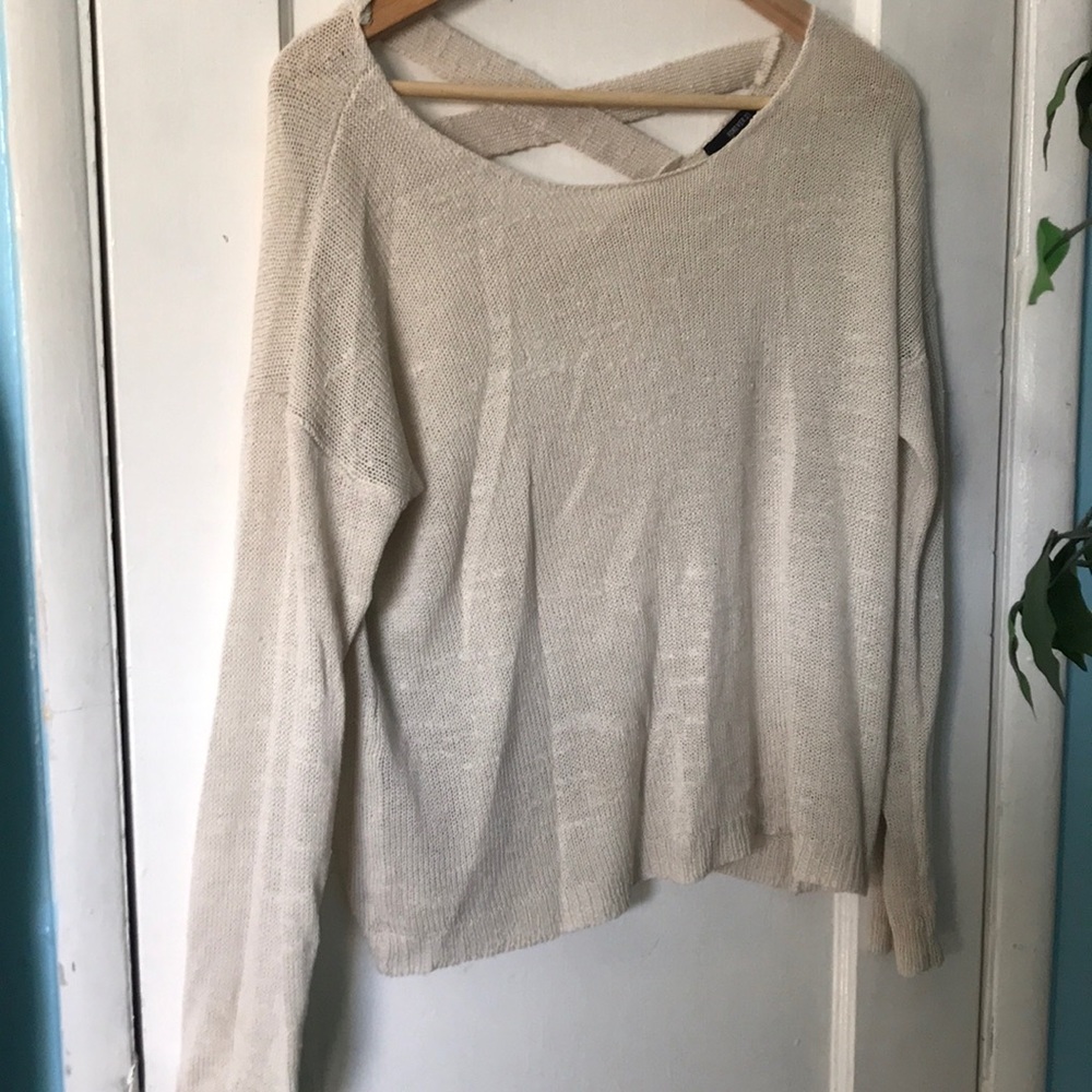F21 cross back sweater